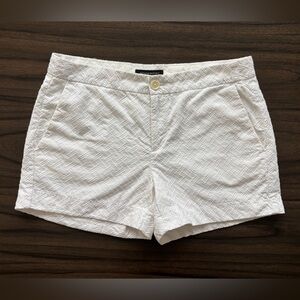 Banana Republic cotton shorts with embroidery pattern, white (size 4)